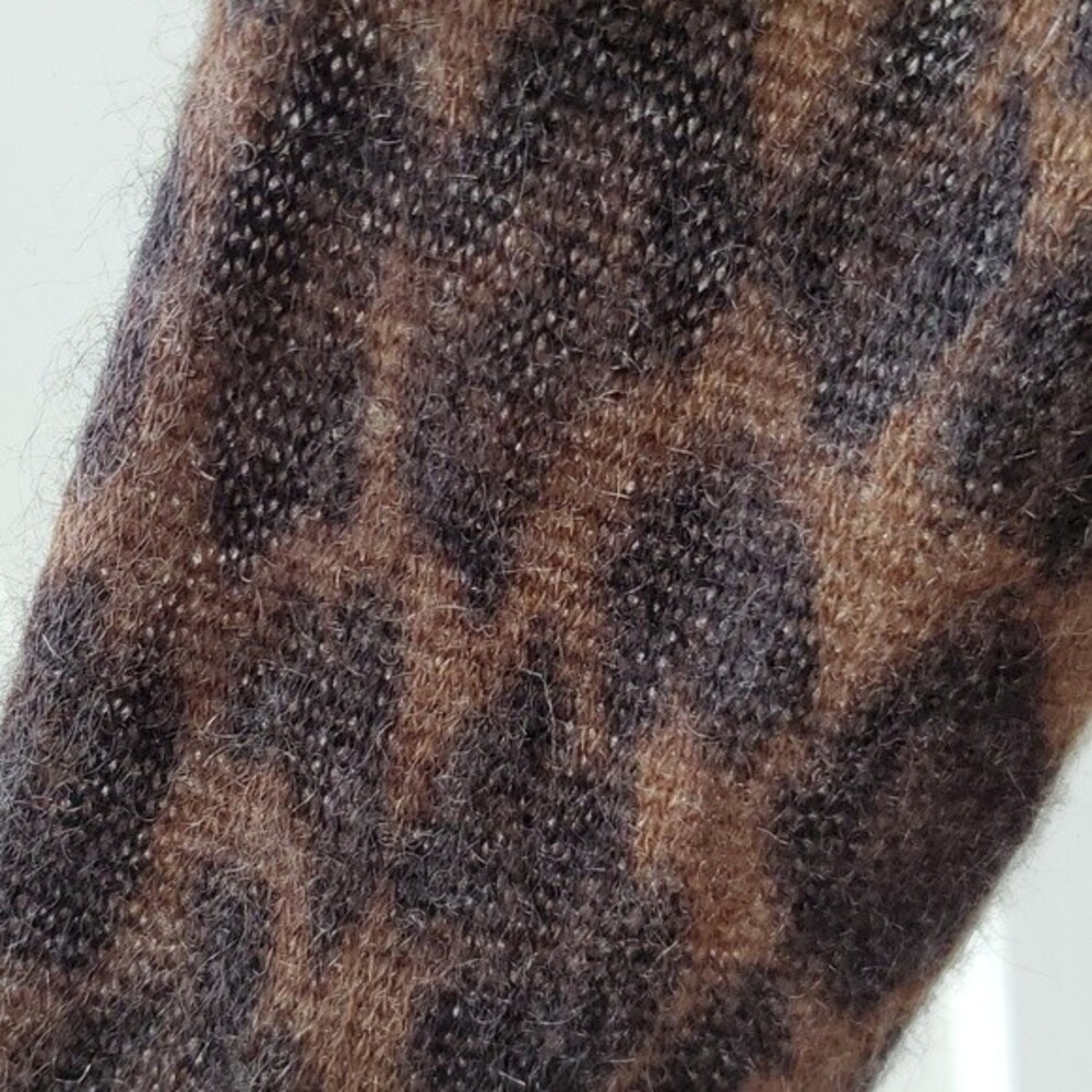 J. CREW LEOPARD WOOL SWEATER DRESS ANIMAL PRINT SIZE SMALL MOBWIFE COSTUME - Picture 5 of 12